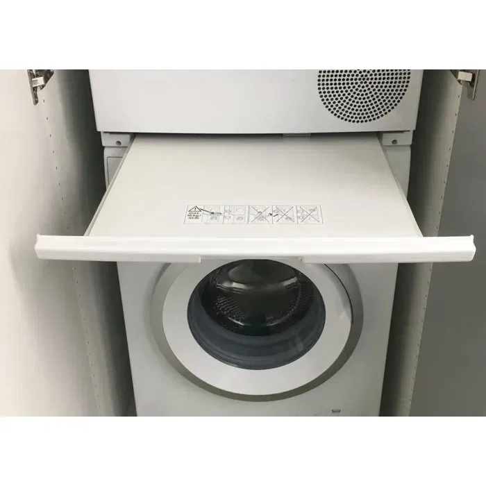 Bosch WTZ27400 - Kit de superposition avec plateau coulissant pour sèche-linge et lave-linge - 60 cm - Blanc - Fixation sécurisée et gain de place