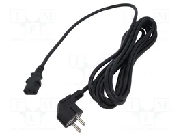 POS Câble d'alimentation H05VV-F 3x1mm² 5m Noir