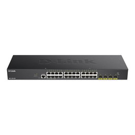 D-Link Switch Gigabit Géré 28 Ports PoE+ DGS-1250-28X/E avec 4 Ports SFP+ 10 Gbps, Commutateur Réseau Évolutif