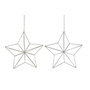 DKD Home Decor Décorations de Noël Étoile en Métal avec LED (2 Unités)