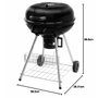 Fieldmann Barbecue au charbon de bois FZG 1004 Noir Rond avec Couvercle
