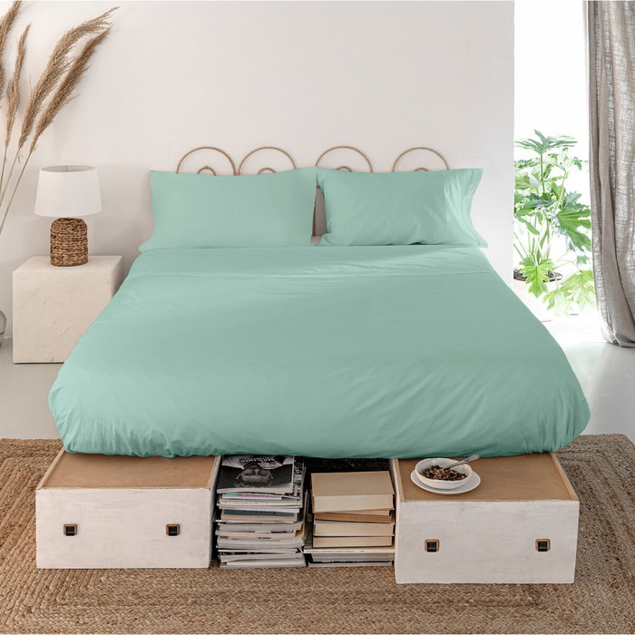 Drap HappyFriday Basic Menthe 160 x 270 cm Drap HappyFriday Basic Menthe 160 x 270 cm