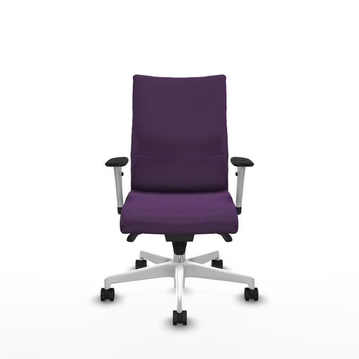 Piqueras Y Crespo Albacete confidente - Chaise de bureau Morado avec mécanisme Sincro et base blanche