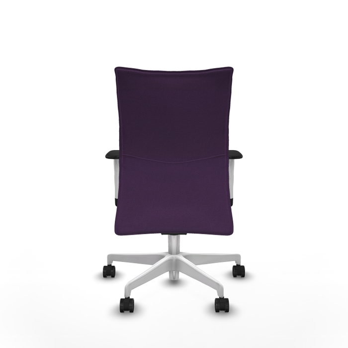 Piqueras Y Crespo Albacete confidente - Chaise de bureau Morado avec mécanisme Sincro et base blanche