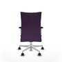 Piqueras Y Crespo Albacete confidente - Chaise de bureau Morado avec mécanisme Sincro et base blanche