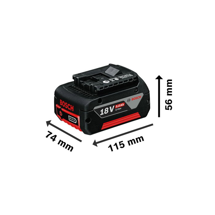 Bosch Professional Set 2 batteries GBA 18V 5,0Ah + Chargeur GAL 1880 CV