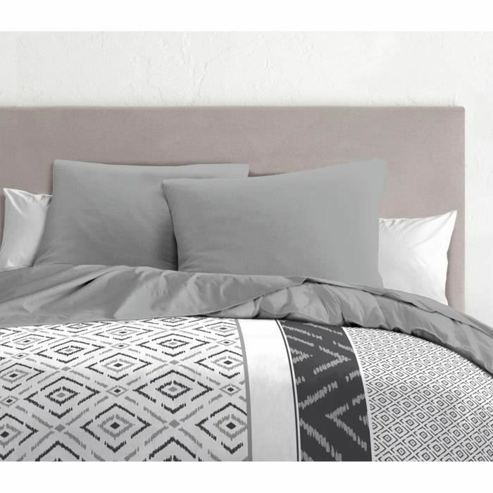Home Linge Passion Lot de 2 taies d'oreiller Microfibre Gris Clair 63 x 63 cm Home Linge Passion Lot de 2 taies d'oreiller Microfibre Gris Clair 63 x 63 cm