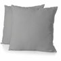 Home Linge Passion Lot de 2 taies d'oreiller Microfibre Gris Clair 63 x 63 cm