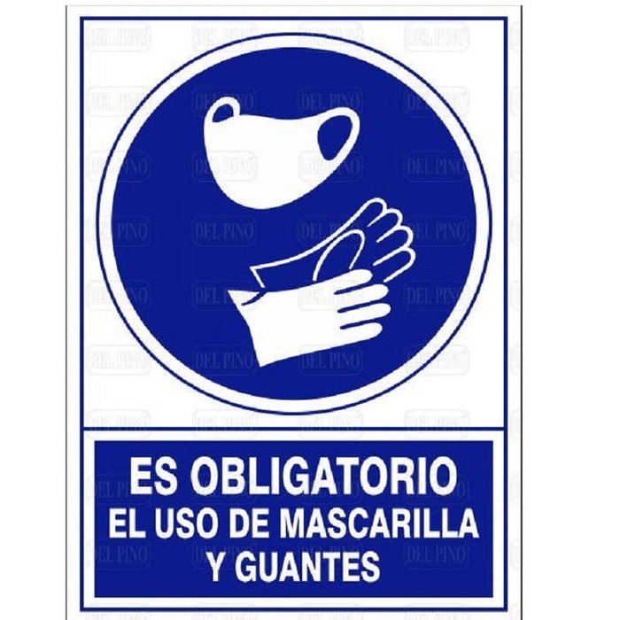 DUVER 1605 Panneau en plastique 345x245 mm Obligatoire le port du masque et des gants DUVER 1605 Panneau en plastique 345x245 mm Obligatoire le port du masque et des gants