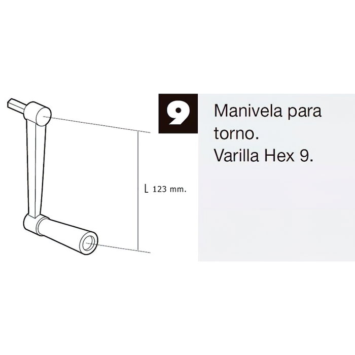 WOLFPACK LINEA PROFESIONAL Manivelle pour volet roulant blanche WOLFPACK LINEA PROFESIONAL Manivelle pour volet roulant blanche