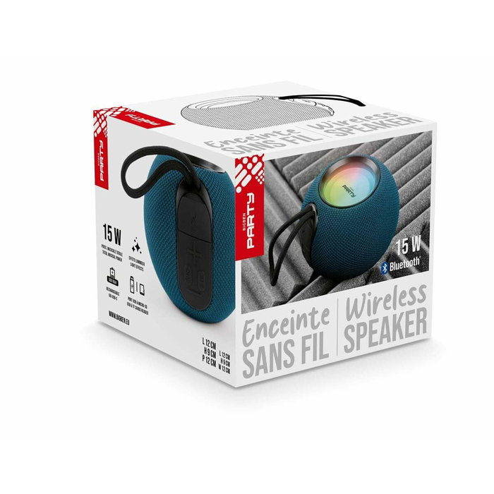 Bigben Party Enceinte Bluetooth Lumineuse Bleu