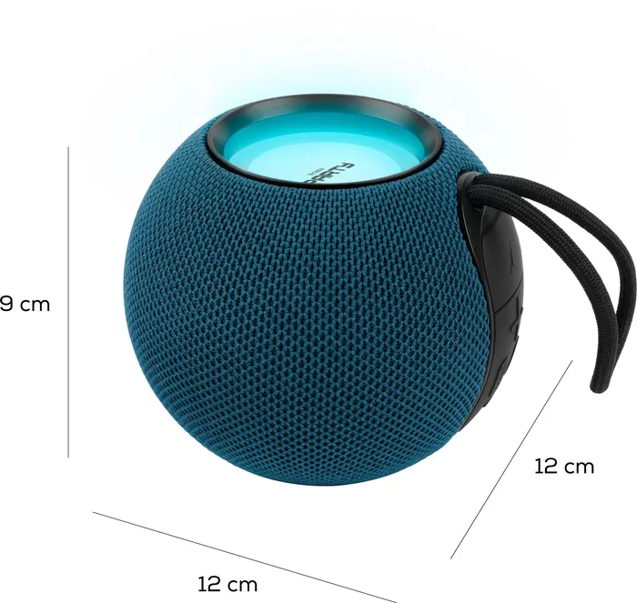 Bigben Party - Enceinte Bluetooth Lumineuse avec Ambiance Lumineuse Bleue, Bluetooth 5.3, Lecteur micro SD, Batterie Rechargeable USB-C