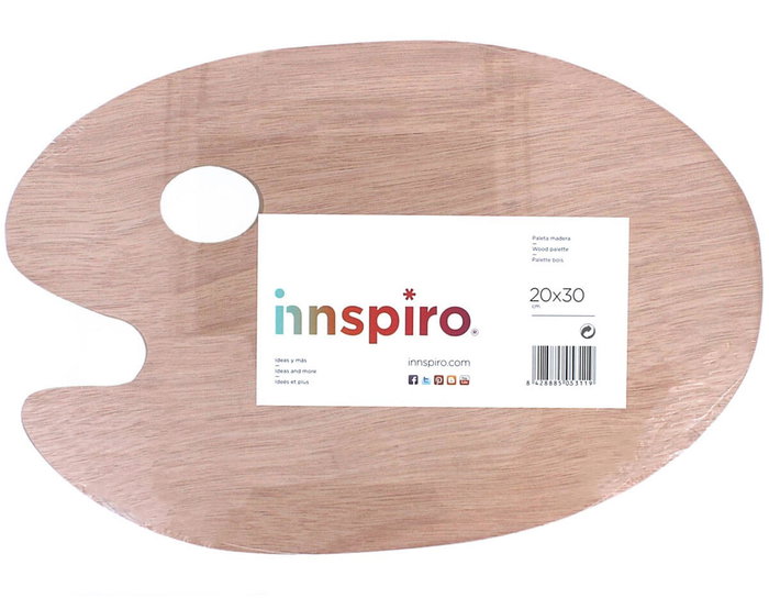 Innspiro Paleta de cuisine ovale en bois 25x30cm avec trou Innspiro Paleta de cuisine ovale en bois 25x30cm avec trou