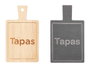 Kinvara Plateau carré bambou et ardoise Tapas 11x19x1 cm noir et bois (Set de 48)