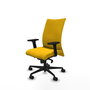 Piqueras Y Crespo Chaise de bureau Albacete Jaune avec mécanisme Synchro et bras 2D