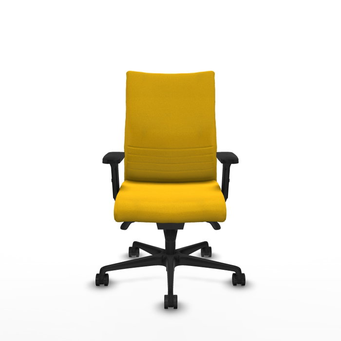 Piqueras Y Crespo Chaise de bureau Albacete Jaune avec mécanisme Synchro et bras 2D