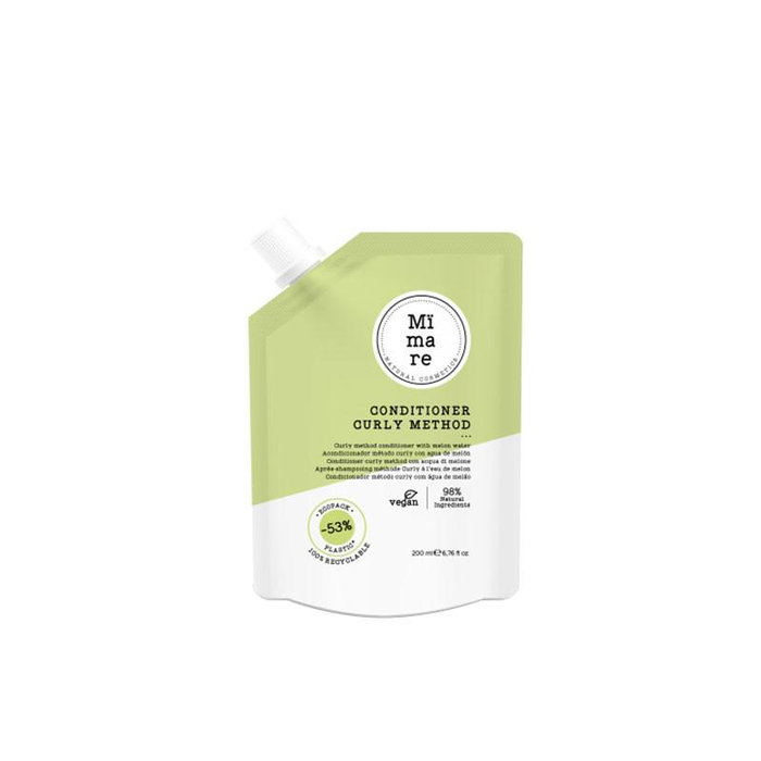 Mimare Acondicionador Conditionneur Méthode Curly 200 ml - À l'Eau de Melon - Démêlant Instantané pour Cheveux Bouclés, Doux et Brillants Mimare Acondicionador Conditionneur Méthode Curly 200 ml - À l'Eau de Melon - Démêlant Instantané pour Cheveux Bouclés, Doux et Brillants