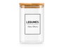 Vivalto Bote Carré en Borosilicate avec Couvercle Bambou pour Légumes 1,2L 10x15,7x10 cm Noir (Set de 12)