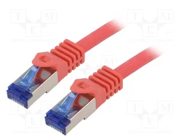 LOGILINK Cordon de raccordement S/FTP Cat 6a RJ45 10m rouge