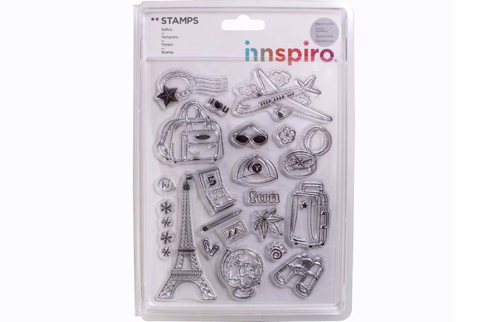 Innspiro Set de tampons acryliques Vacaciones Happy Day 14x18cm Innspiro Set de tampons acryliques Vacaciones Happy Day 14x18cm