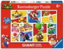 Super Mario puzzle Giant Floor Les Amis et Ennemis de Mario (125 pièces)