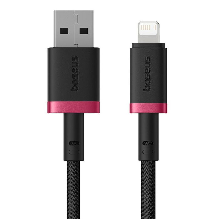 Baseus Câble USB vers Lightning Noir Rouge 2 m Baseus Câble USB vers Lightning Noir Rouge 2 m