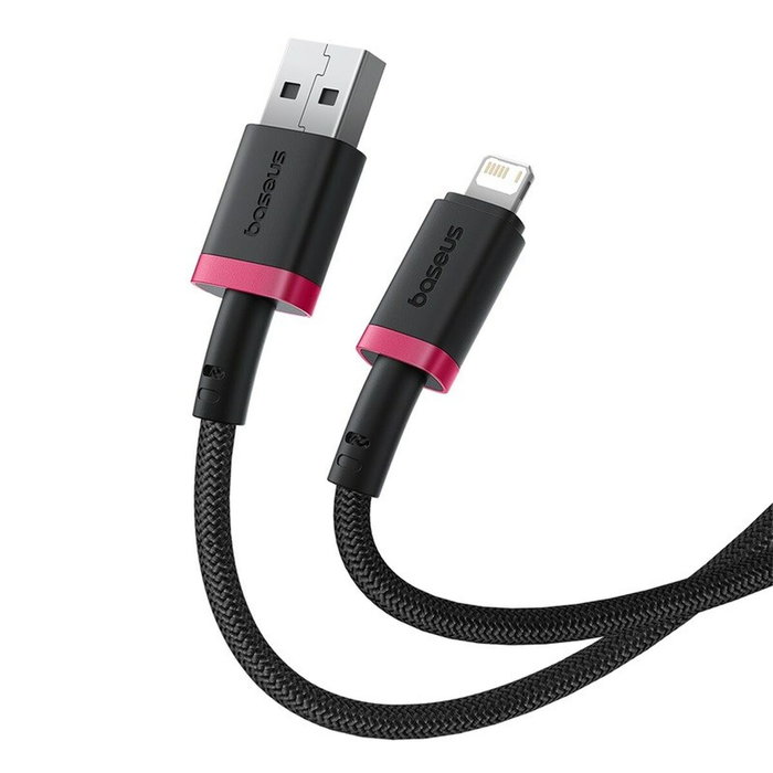 Baseus Câble USB vers Lightning Noir Rouge 2 m Baseus Câble USB vers Lightning Noir Rouge 2 m