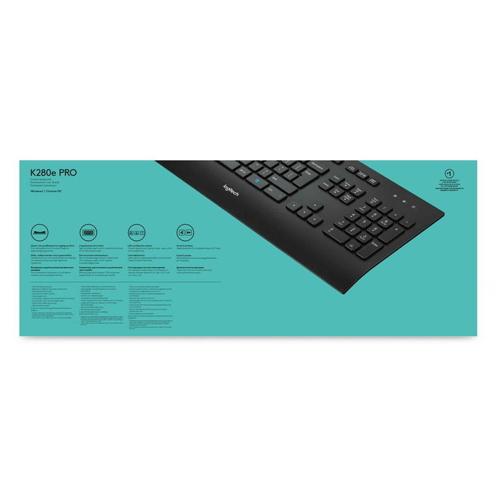 Logitech K280e Clavier filaire QWERTY US Noir