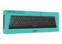 Logitech K280e Clavier USB avec repose-poignets, résistant aux éclaboussures, profil bas et silencieux - Noir (Disposition US)