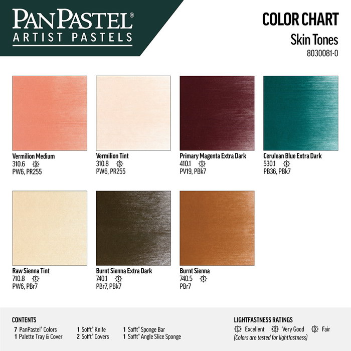 Panpastel Coffret de 7 teintes de peau