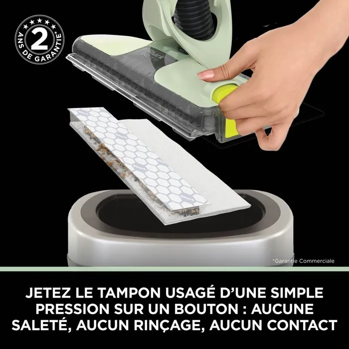 Shark Aspirateur balai sans fil 2-en-1 VacMop VM200EUGN