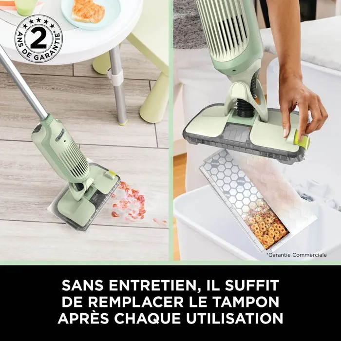 Shark Aspirateur balai sans fil 2-en-1 VacMop VM200EUGN