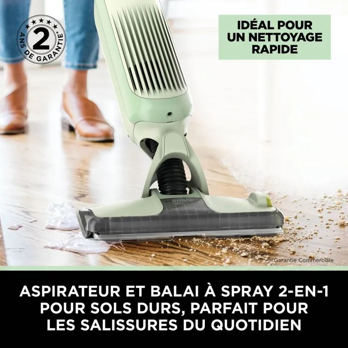 Shark Aspirateur balai sans fil 2-en-1 VacMop VM200EUGN