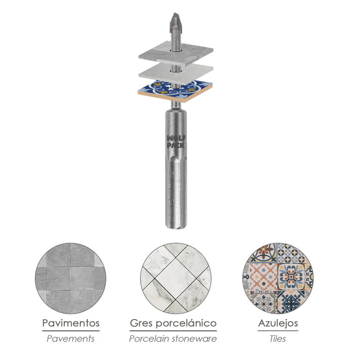 WOLFPACK LINEA PROFESIONAL Mèche pour porcelaine dure 8,0 mm