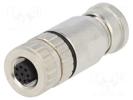 HARTING Connecteur M12 droit 8 broches Code A