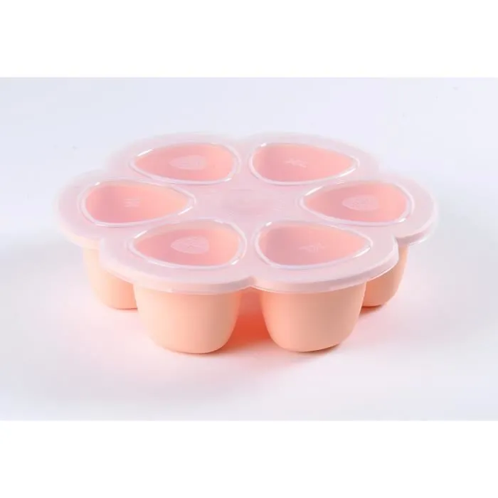 Beaba Multiportions en silicone rose 6x150 ml