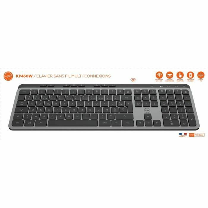 Mobility Lab KP450W Clavier sans fil AZERTY Noir et Gris full-size Mobility Lab KP450W Clavier sans fil AZERTY Noir et Gris full-size
