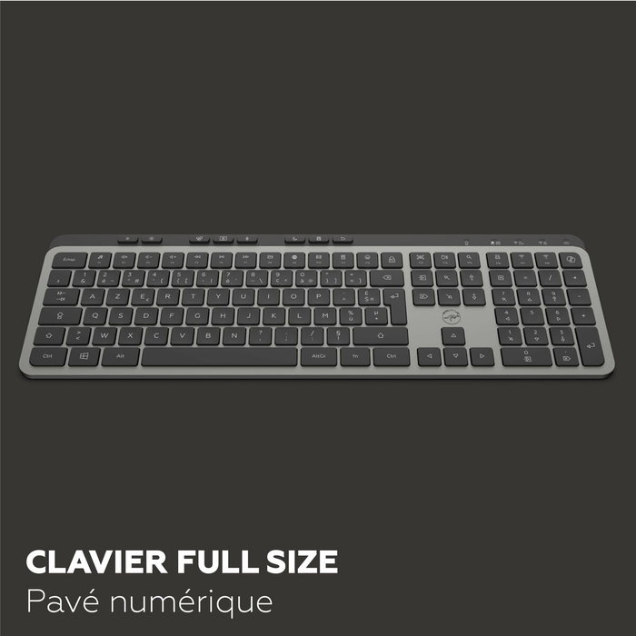 Mobility Lab KP450W Clavier sans fil AZERTY Noir et Gris full-size Mobility Lab KP450W Clavier sans fil AZERTY Noir et Gris full-size