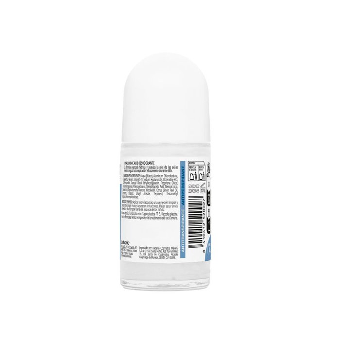 Babaria Déodorant Roll-On Acide Hyaluronique Protection 48H Unisexe 50 ml Babaria Déodorant Roll-On Acide Hyaluronique Protection 48H Unisexe 50 ml