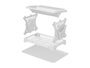 Kinvara Égouttoir Double Hauteur Blanc Plastique PP 46 x 13 x 30 cm