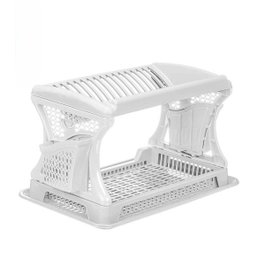KINVARA Égouttoir à vaisselle double hauteur blanc