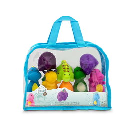 Tachan Kit de 8 Figurines de Bain Dinosaures en Caoutchouc Résistant - Pour Enfants de 3 Ans et Plus