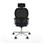 Piqueras y Crespo Chaise de Bureau avec Appui-tête 2D086N2 Lila