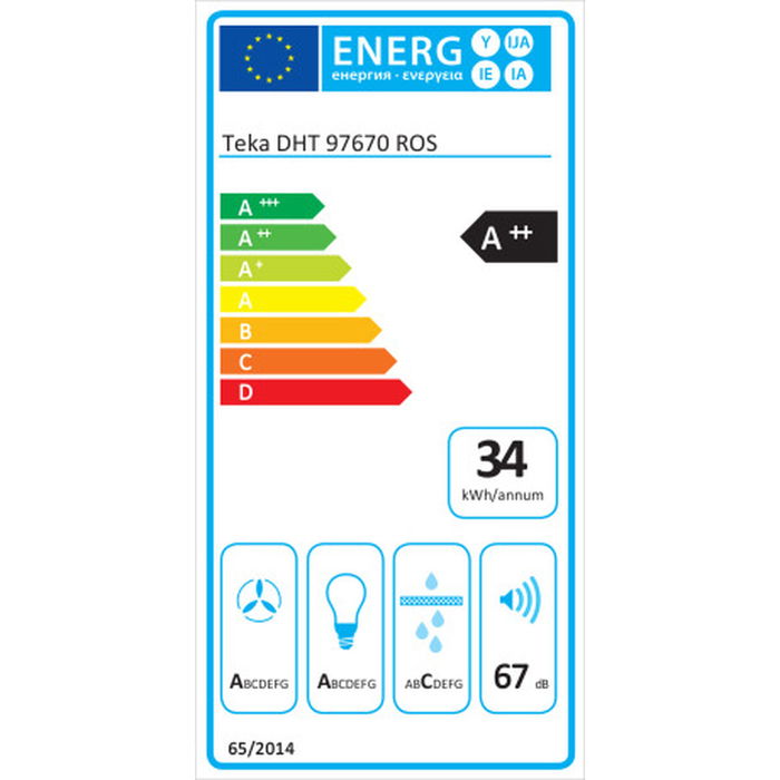 Hotte standard Teka DHT97670ROSWH Blanc