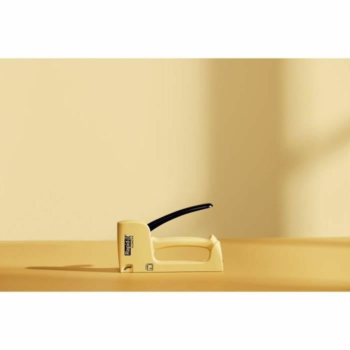 Rapid R53 Blomster Jaune Fleur - Agrafeuse manuelle éco-responsable (Agrafes n°53 4-10mm)