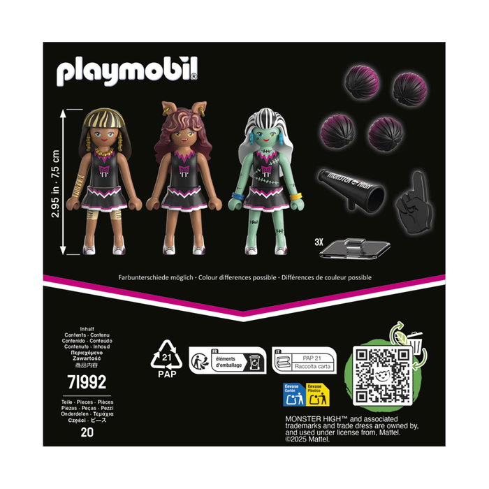 Playmobil Pack de la brigade de la peur Monster High, 3 figurines articulées