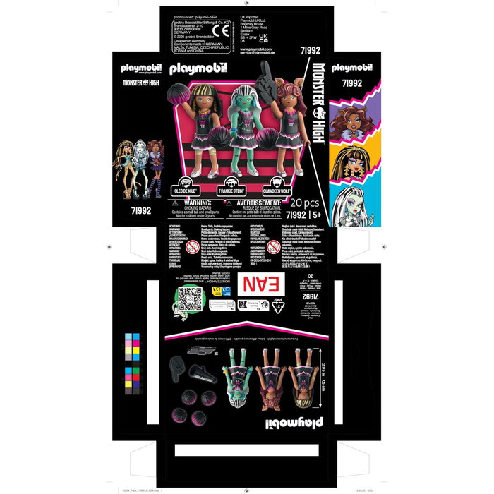 Playmobil Pack de la brigade de la peur Monster High, 3 figurines articulées
