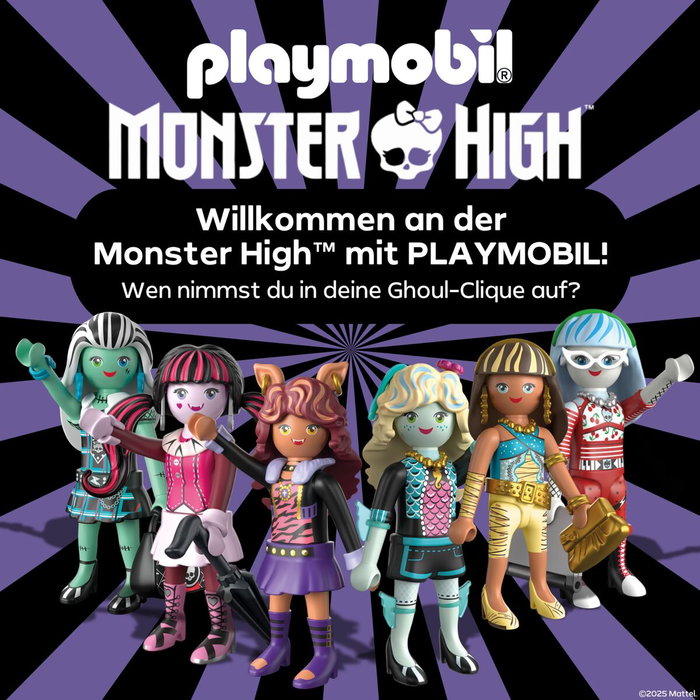 Playmobil Pack de la brigade de la peur Monster High, 3 figurines articulées