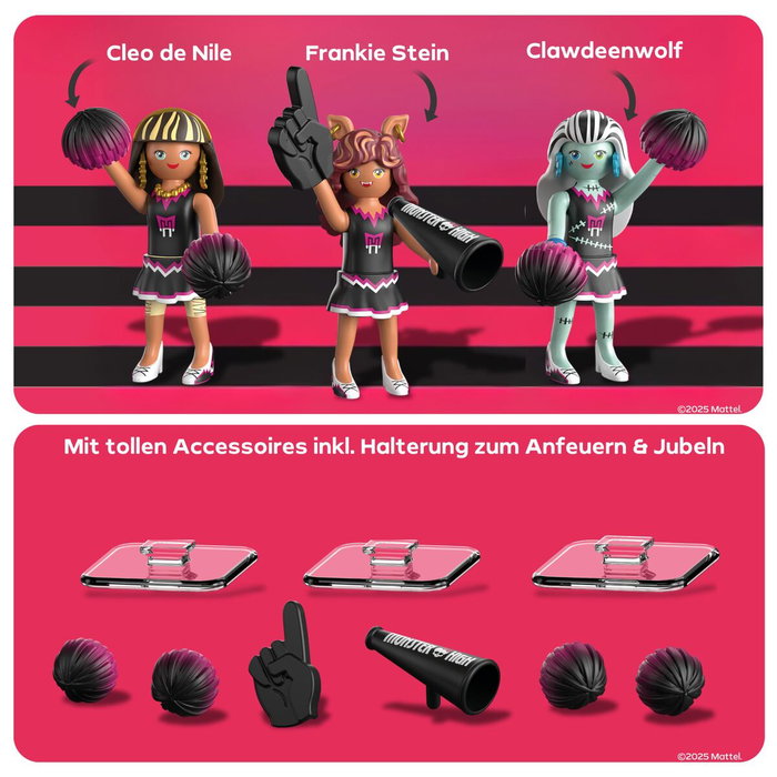 Playmobil Pack de la brigade de la peur Monster High, 3 figurines articulées