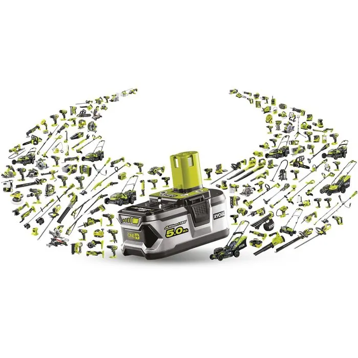 Ryobi Kit batterie et chargeur Lithium+ 18V 5,0Ah RC18120A-150G avec chargeur inclus